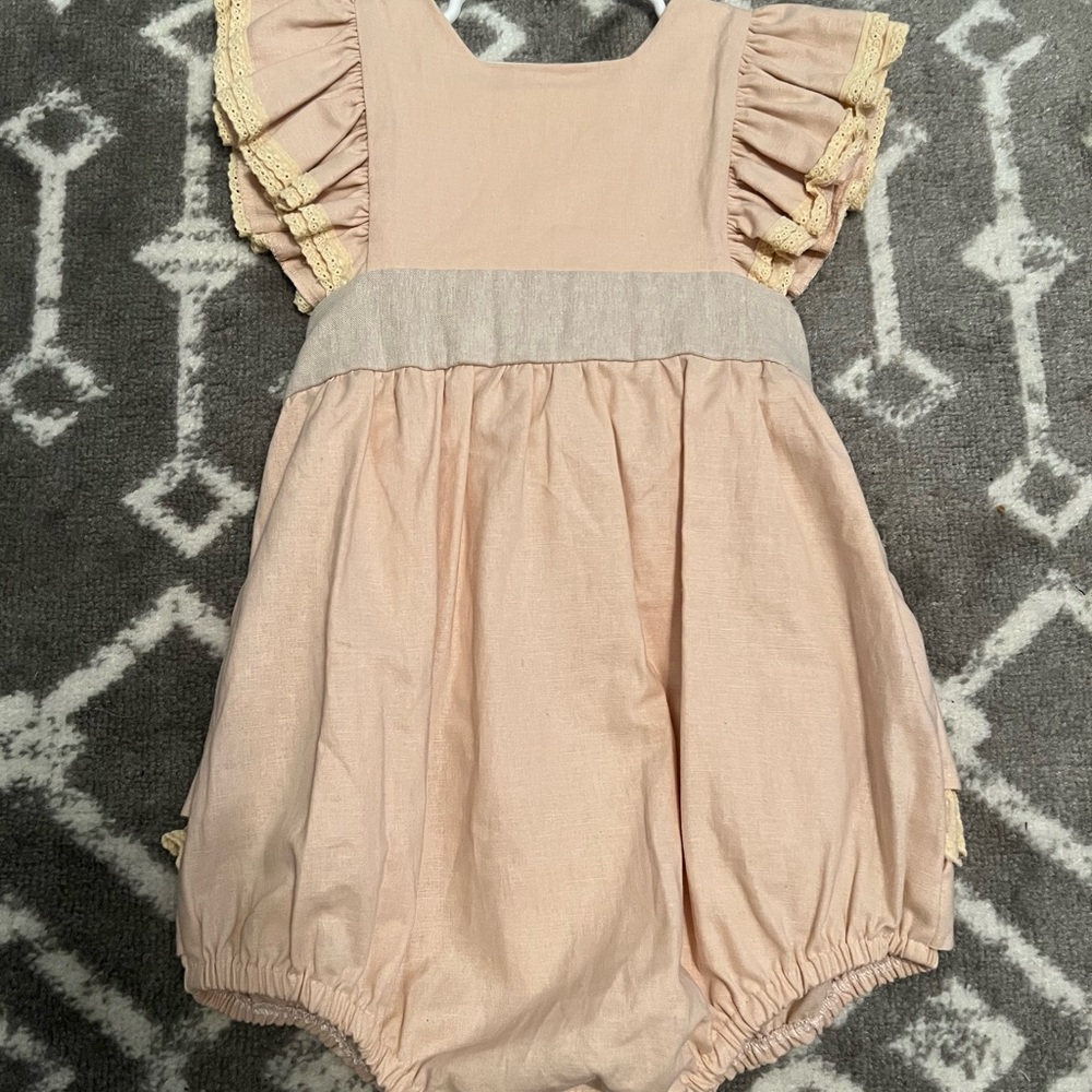 Adorable Pink Ruffle Romper
